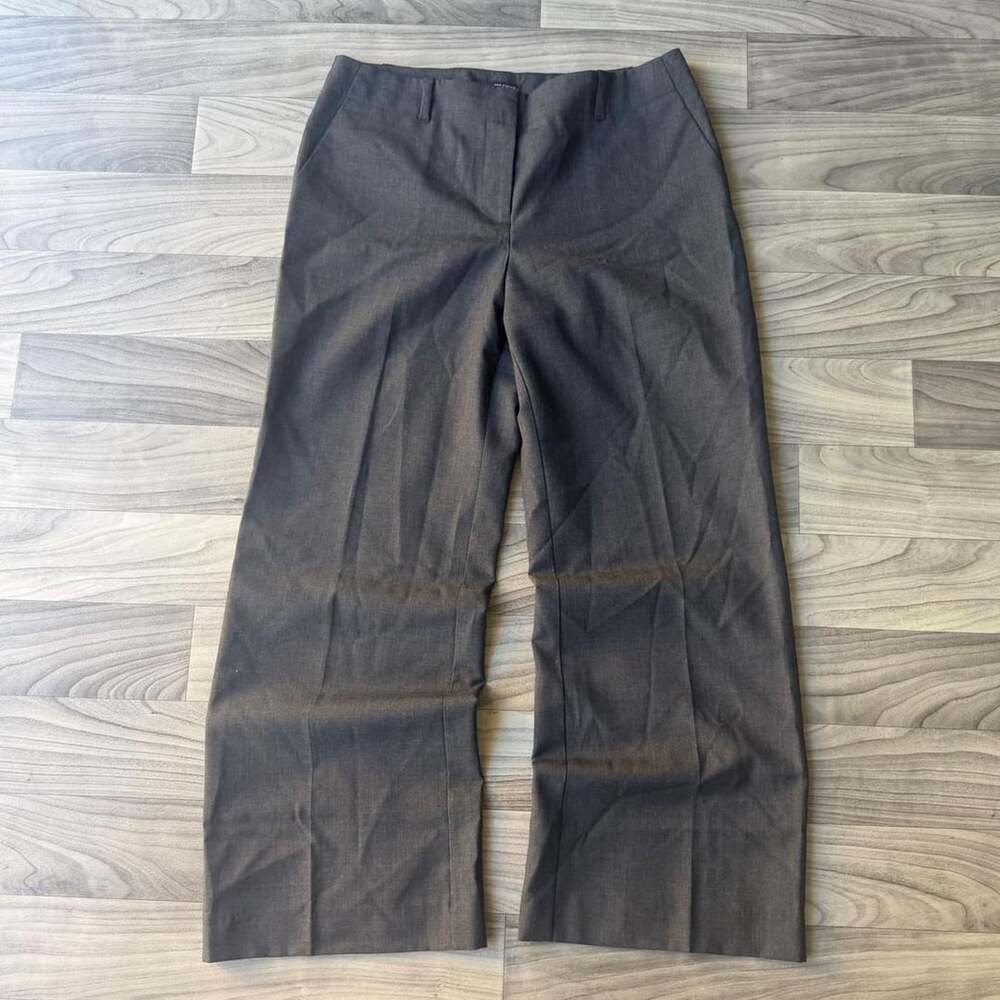 Ann Taylor Curvy Dress Pants Size 10 Gray Y2K Baggy Wide Leg